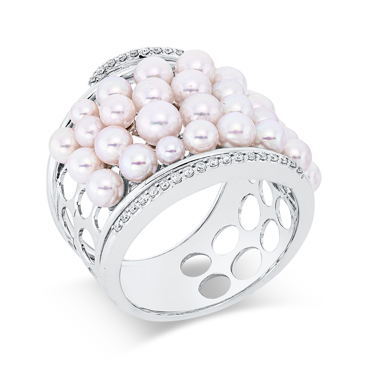 Ring  18kt Weißgold mit 0,16ct Diamanten