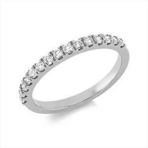 Memoire halb Ring  18kt Weißgold mit 0,37ct Diamanten