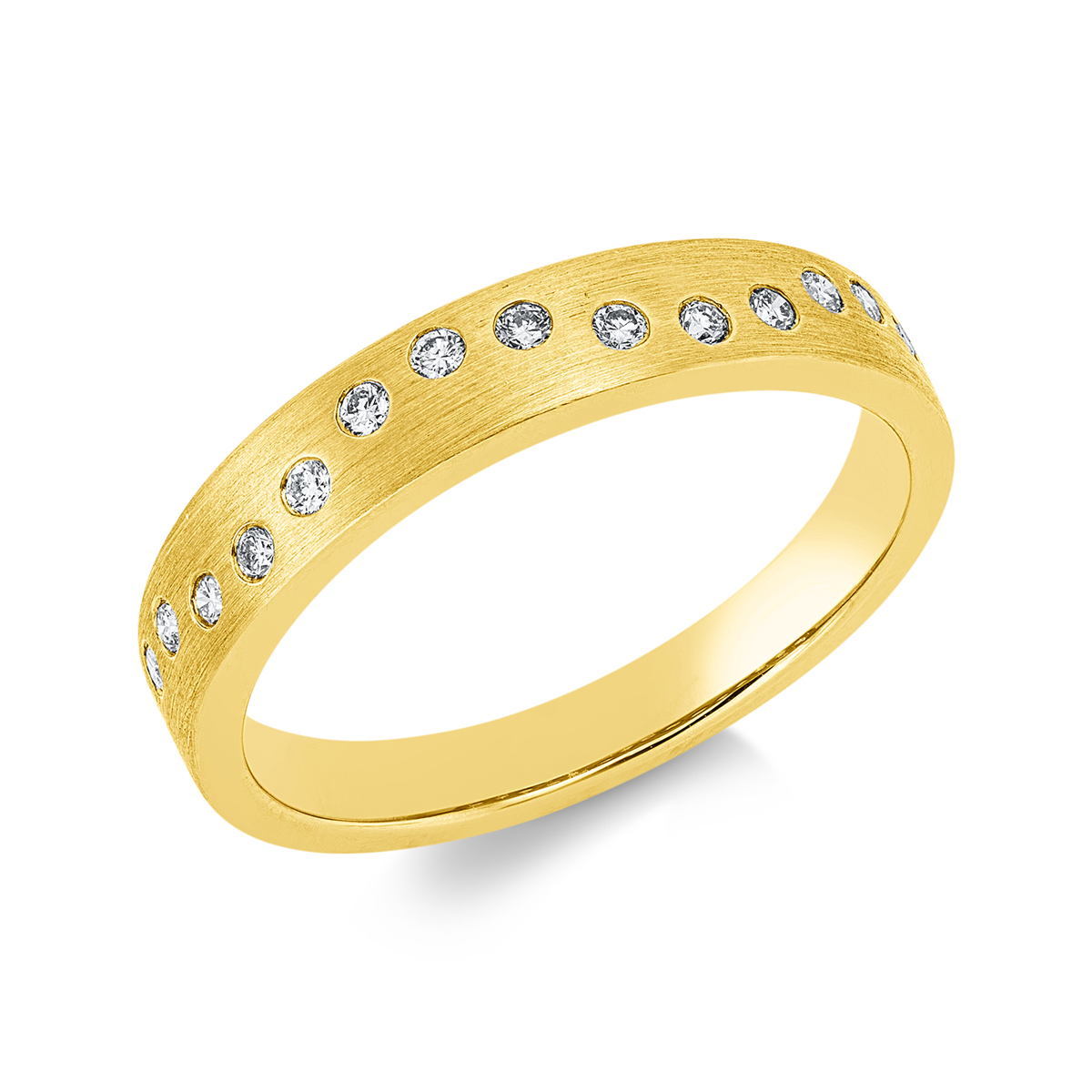 Ring Zarge 18 kt GG, mattiert