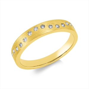Ring Zarge 18 kt GG, mattiert