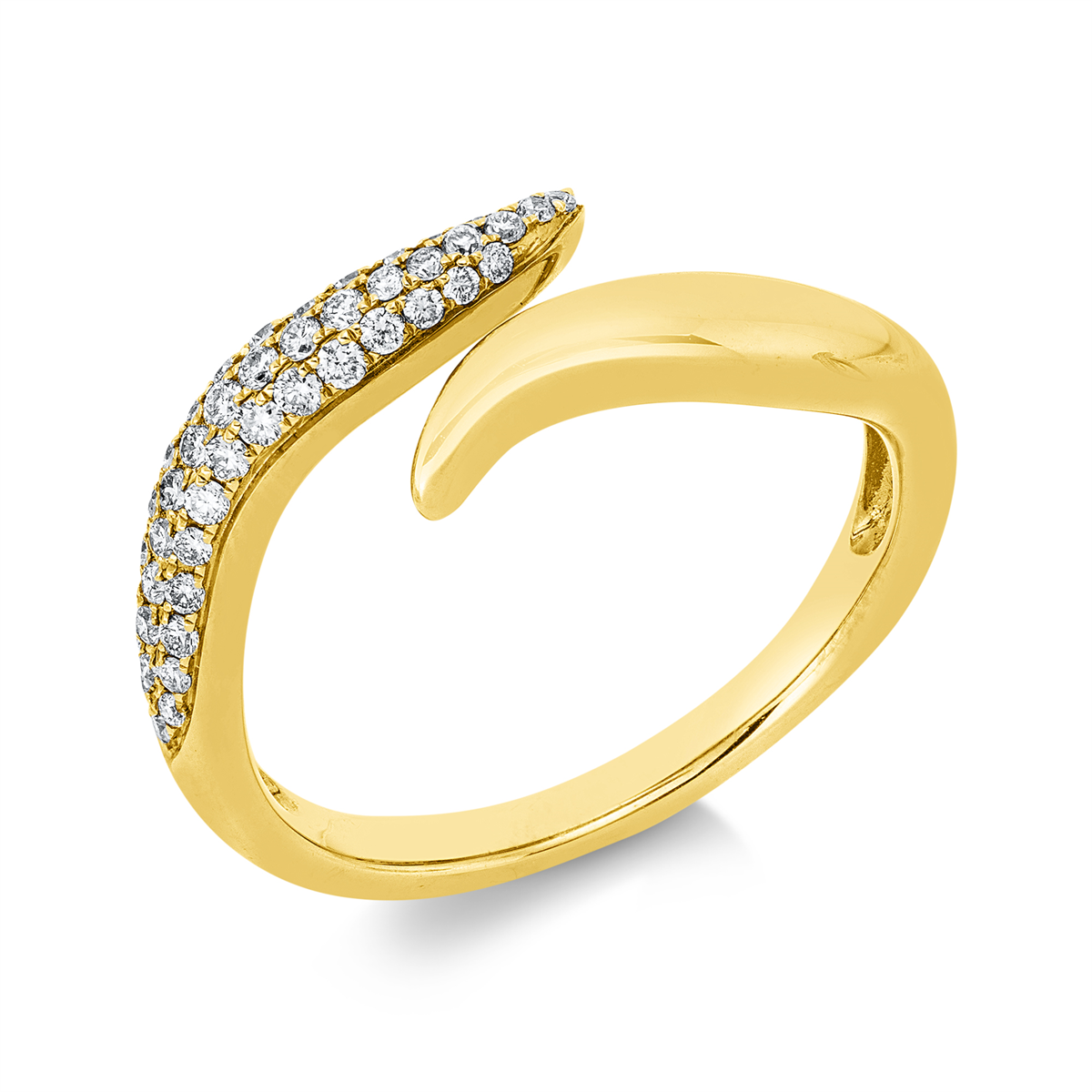 Pavé Ring  14kt Gelbgold mit 0,25ct Diamanten