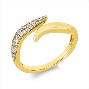 Pavé Ring  14kt Gelbgold mit 0,25ct Diamanten