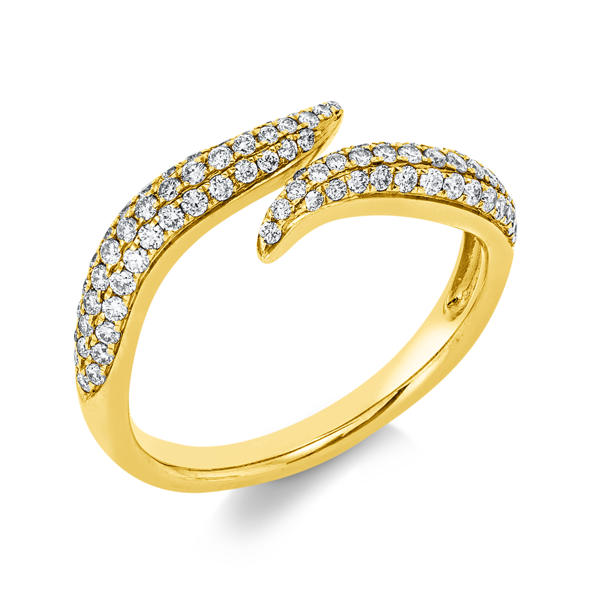 Pavé Ring  14kt Gelbgold mit 0,51ct Diamanten