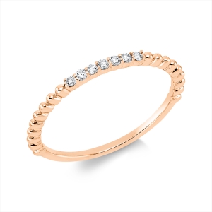 Ring 18 kt GG, Fassung rhodiniert