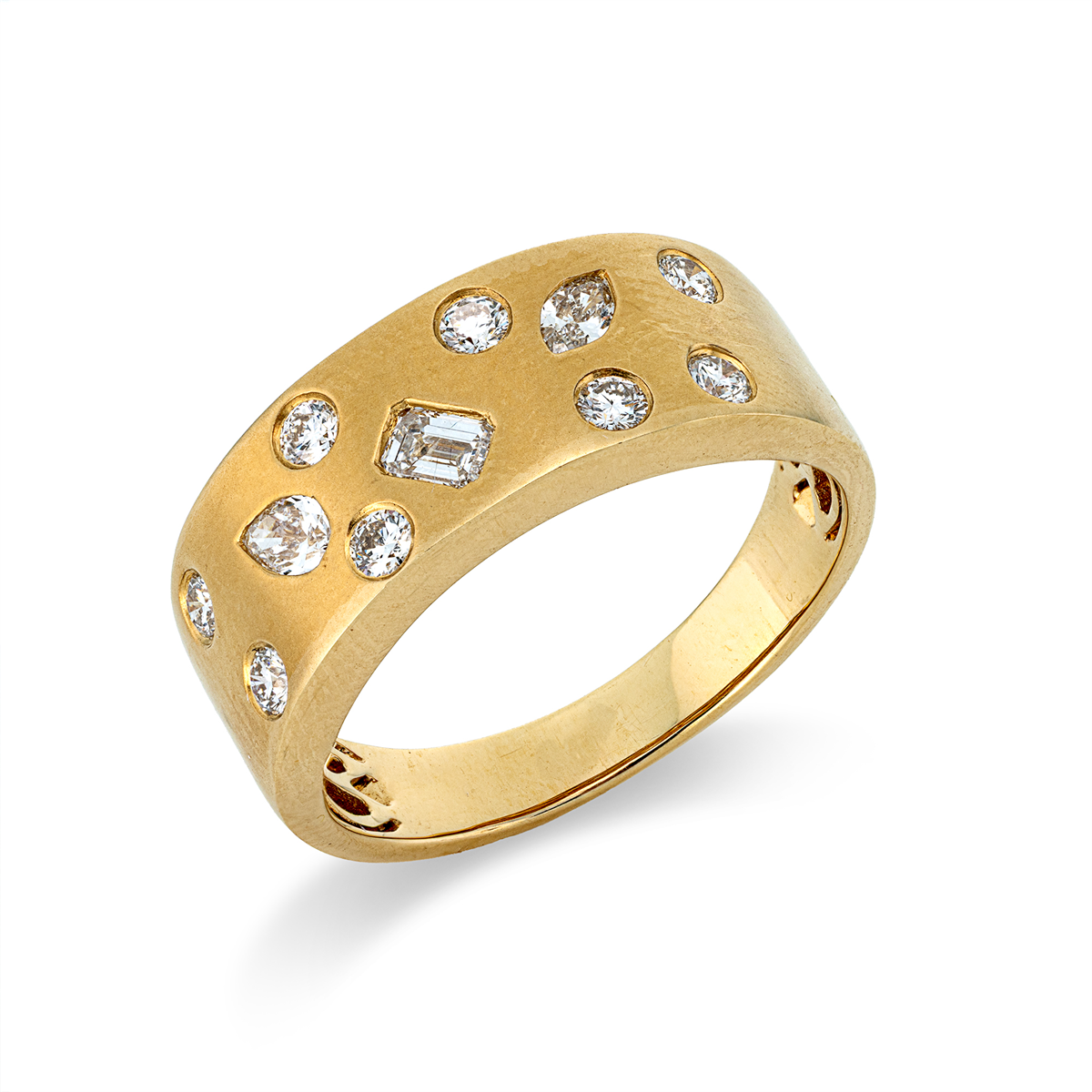 Ring 18 kt GG, mattiert