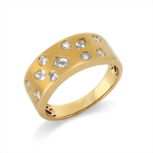 Ring 18 kt GG, mattiert