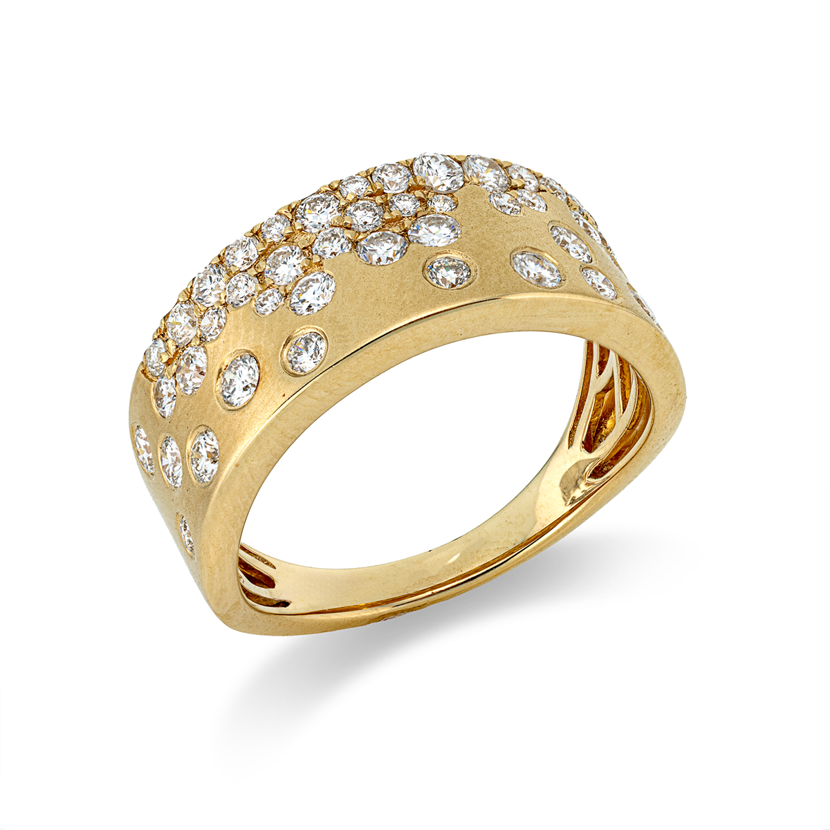 Ring 18 kt GG, mattiert