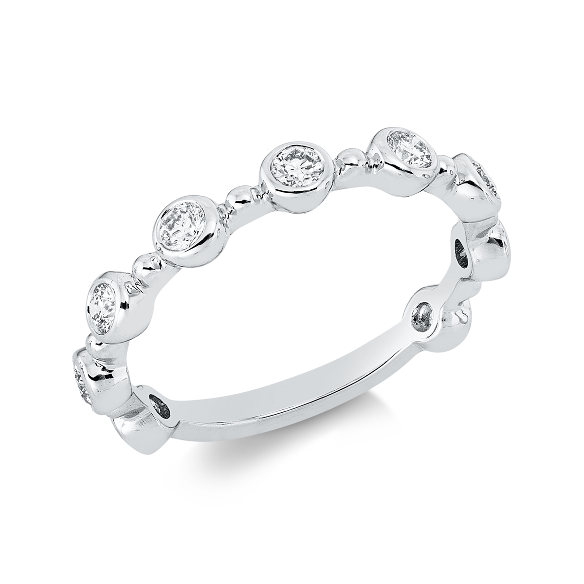 Ring  18kt Weißgold mit 0,35ct Diamanten