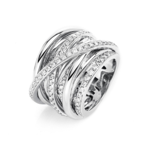 Ring  18kt Weißgold mit 1,63ct Diamanten