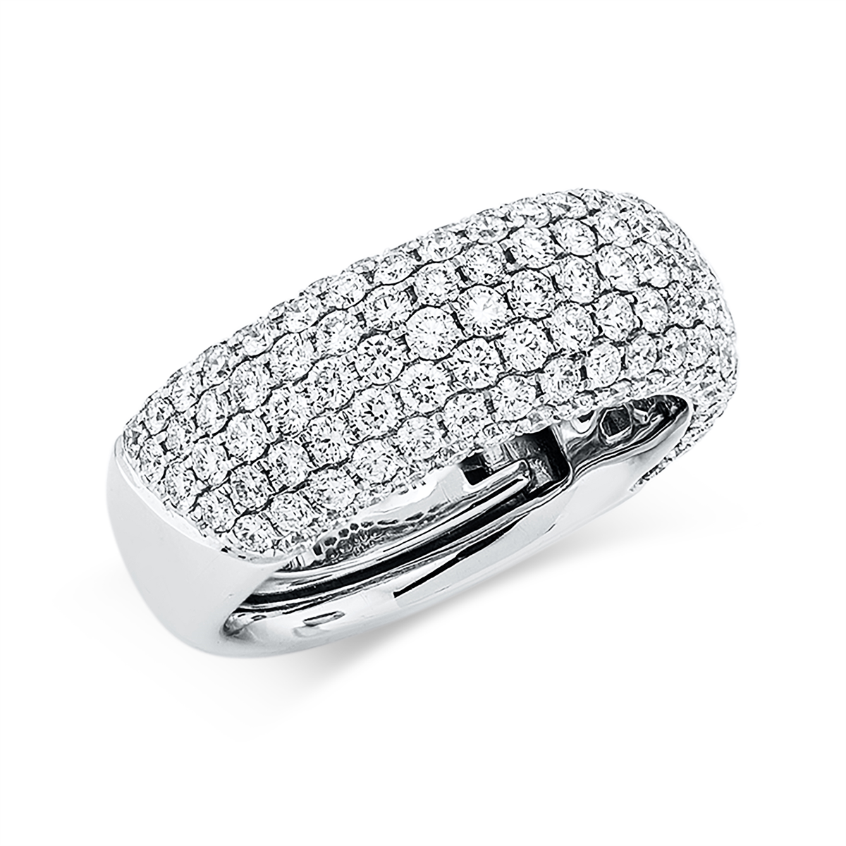 Pavé Ring  18kt Weißgold mit 1,98ct Diamanten