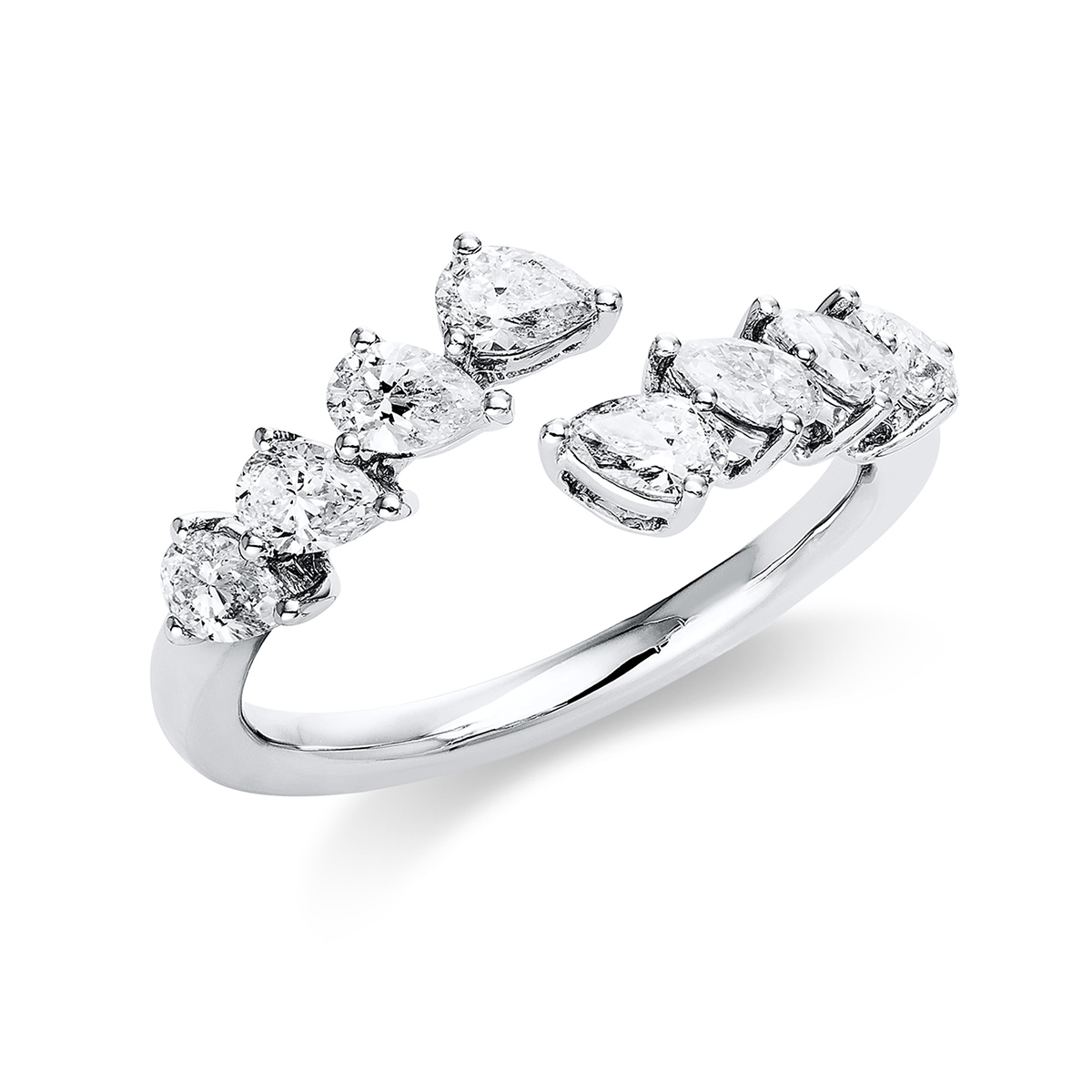 Ring  18kt Weißgold mit 1,16ct Diamanten