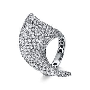 Pavé Ring  18kt Weißgold mit 5,18ct Diamanten