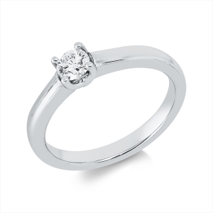 Solitaire Ring 4er-Krappe 14kt Weißgold GIA2488544670 mit 0,31ct Diamanten