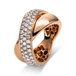 Pavé Ring  18kt Rotgold mit 1,35ct Diamanten