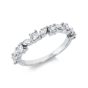 Ring  18kt Weißgold mit 0,87ct Diamanten