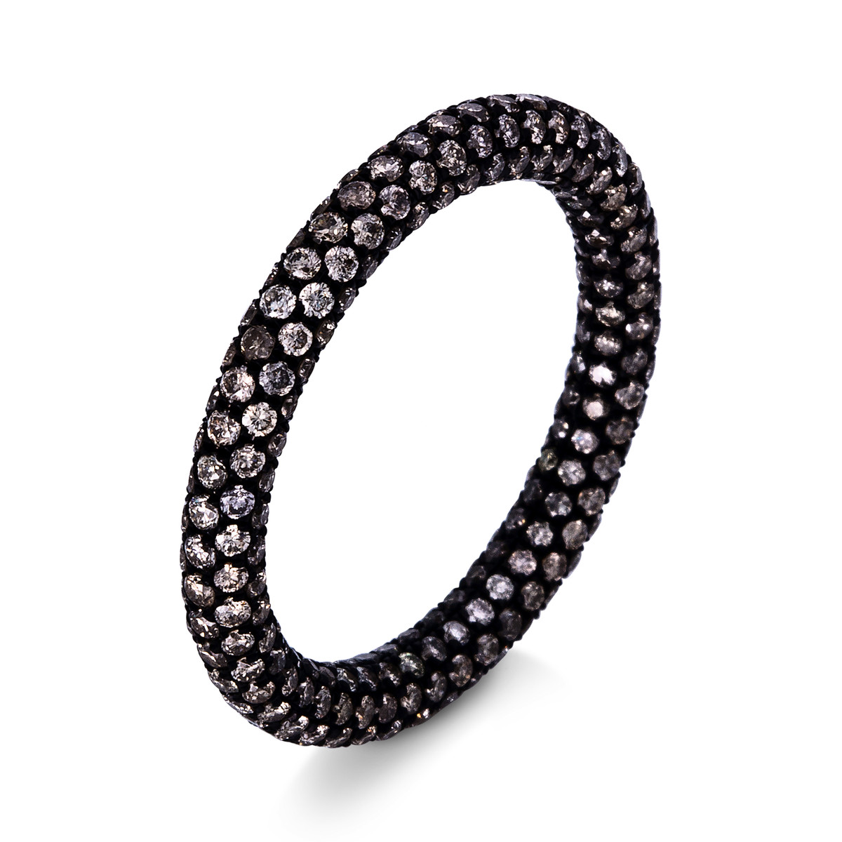 Ring  18kt Weißgold schwarz rhodiniert mit 1,91ct Diamanten