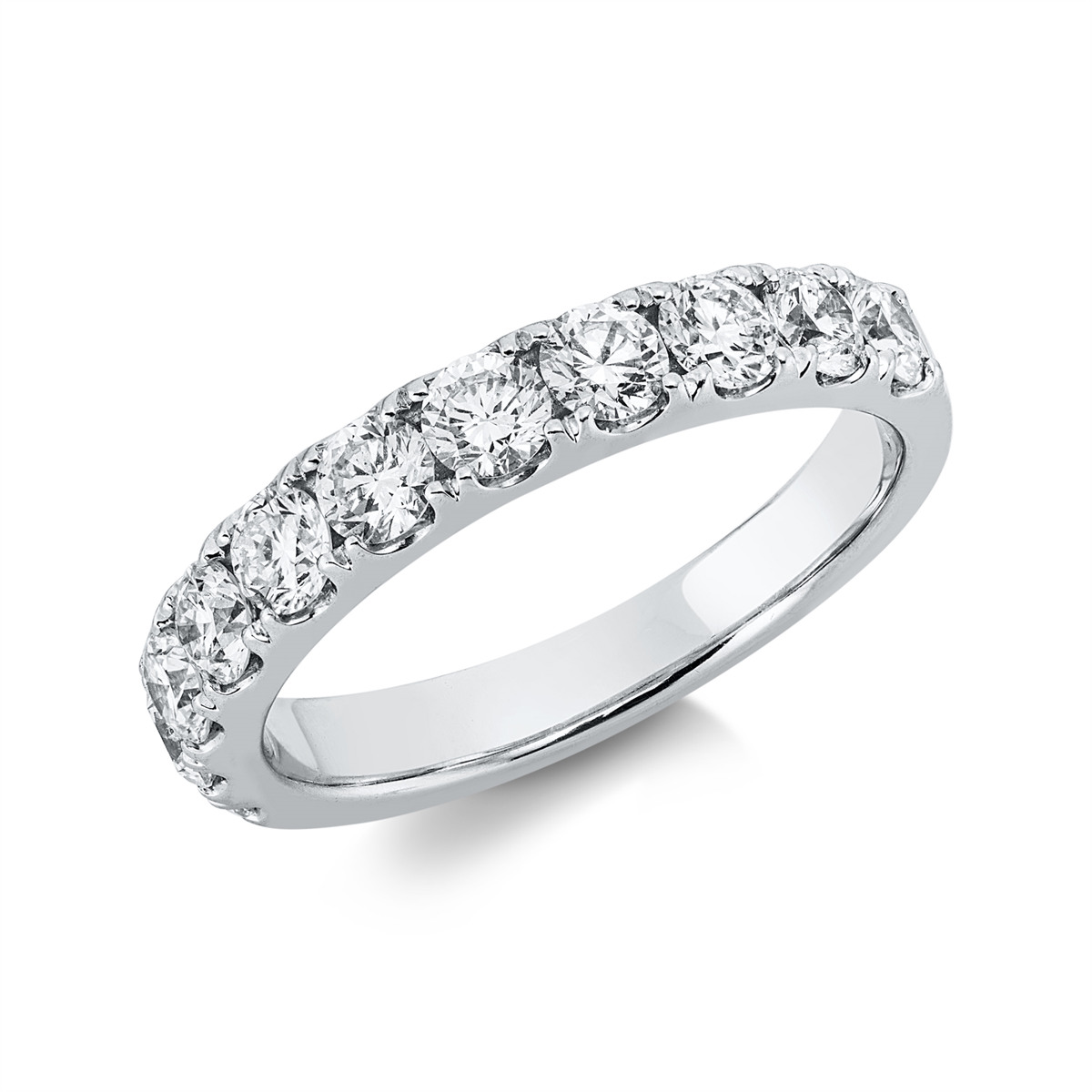 Memoire halb Ring  18kt Weißgold mit 1,18ct Diamanten