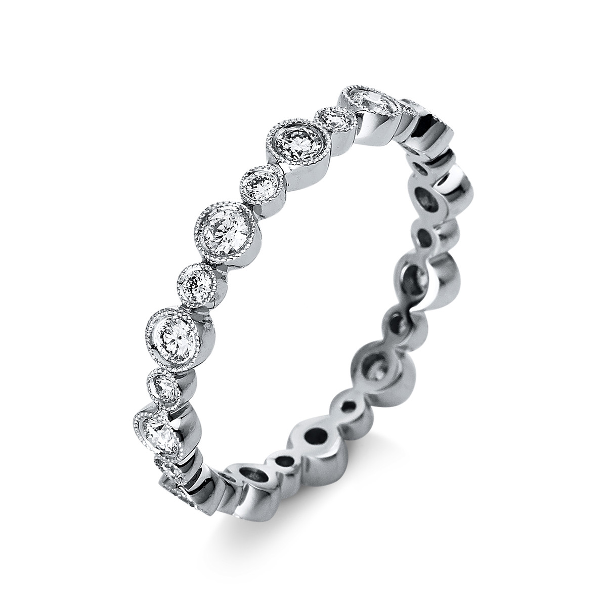 Ring  18kt Weißgold mit 0,55ct Diamanten