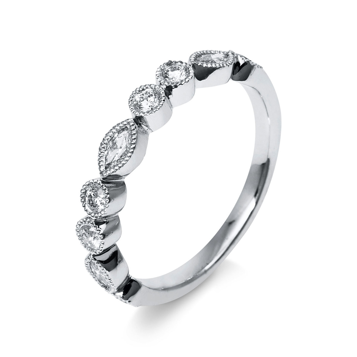 Ring  18kt Weißgold mit 0,35ct Diamanten