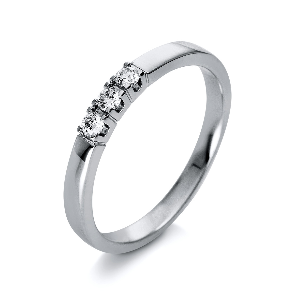 Ring  18kt Weißgold mit 0,12ct Diamanten