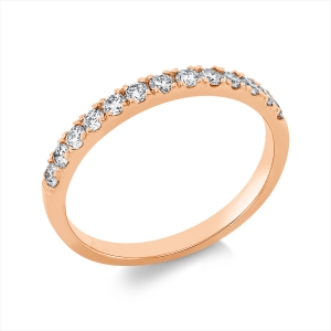 Memoire halb Ring  18kt Rotgold mit 0,36ct Diamanten
