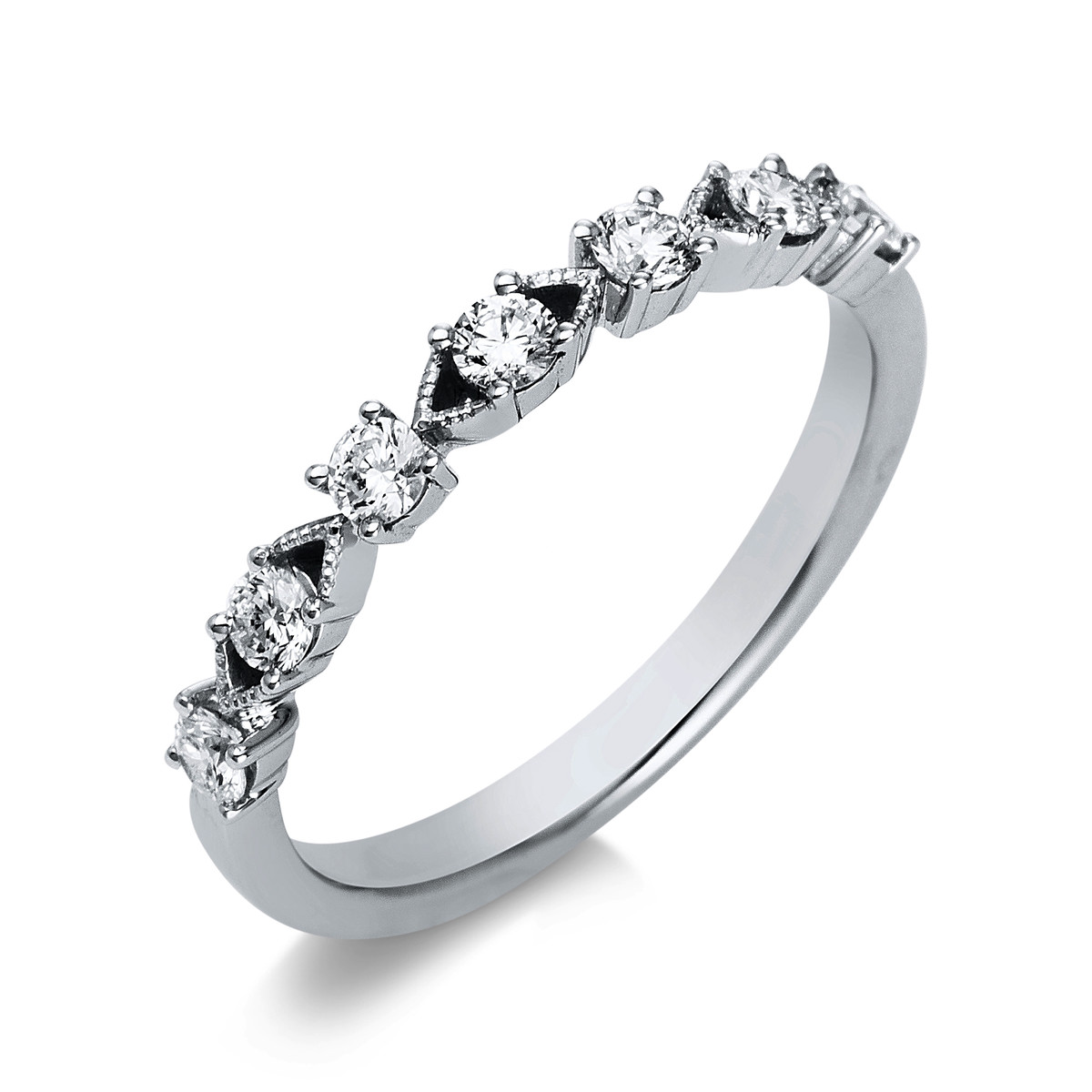 Ring  18kt Weißgold mit 0,35ct Diamanten