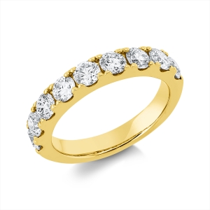 Memoire halb Ring  14kt Gelbgold mit 1,51ct Diamanten