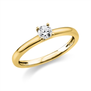 Solitaire Ring  18kt Gelbgold mit 0,25ct Diamanten