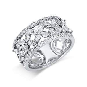 Ring  18kt Weißgold mit 1,18ct Diamanten