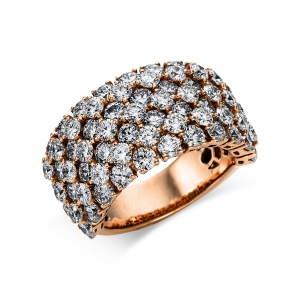 Pavé Ring  18kt Rotgold mit 6,10ct Diamanten