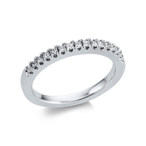 Memoire halb Ring  18kt Weißgold mit 0,36ct Diamanten