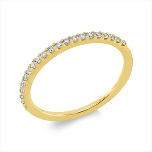 Memoire halb Ring  18kt Gelbgold mit 0,21ct Diamanten