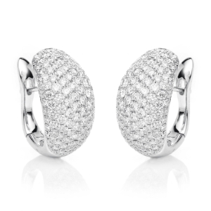 Pavé Creolen  18kt Weißgold mit 2,65ct Diamanten