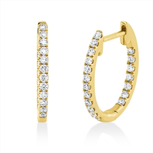 Creolen  18kt Gelbgold mit 0,27ct Diamanten