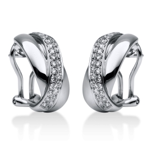 Creolen  18kt Weißgold mit 0,63ct Diamanten