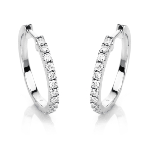 Creolen  18kt Weißgold mit 0,58ct Diamanten