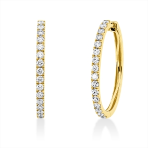 Creolen  18kt Gelbgold mit 1,28ct Diamanten