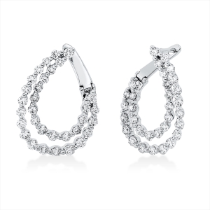 Creolen  18kt Weißgold mit 1,87ct Diamanten