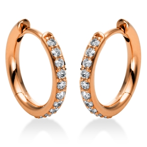 Creolen  18kt Gelbgold mit 0,26ct Diamanten