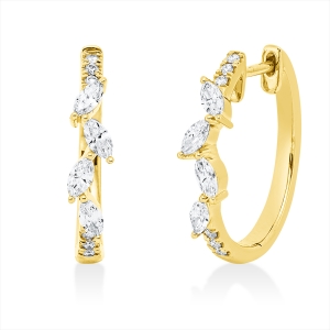Creolen  18kt Gelbgold mit 0,68ct Diamanten