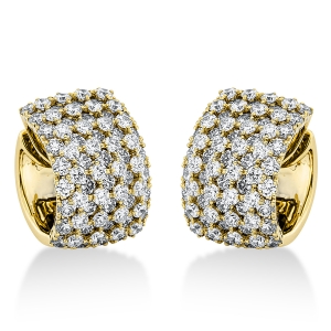 Creolen  18kt Gelbgold mit 7,43ct Diamanten