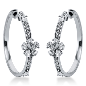 Creolen 18 kt WG Flower