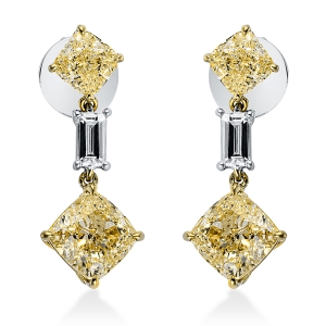 Ohrschmuck 4er-Krappe 18 kt GG+WG, GIA 4 pcs