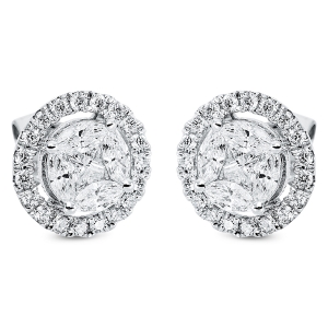 Ohrstecker 4er-Krappe 18kt Weißgold mit 1,66ct Diamanten