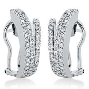 Creolen  18kt Weißgold mit 1,02ct Diamanten