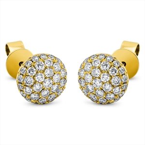 Pavé Ohrstecker  18kt Gelbgold mit 0,73ct Diamanten
