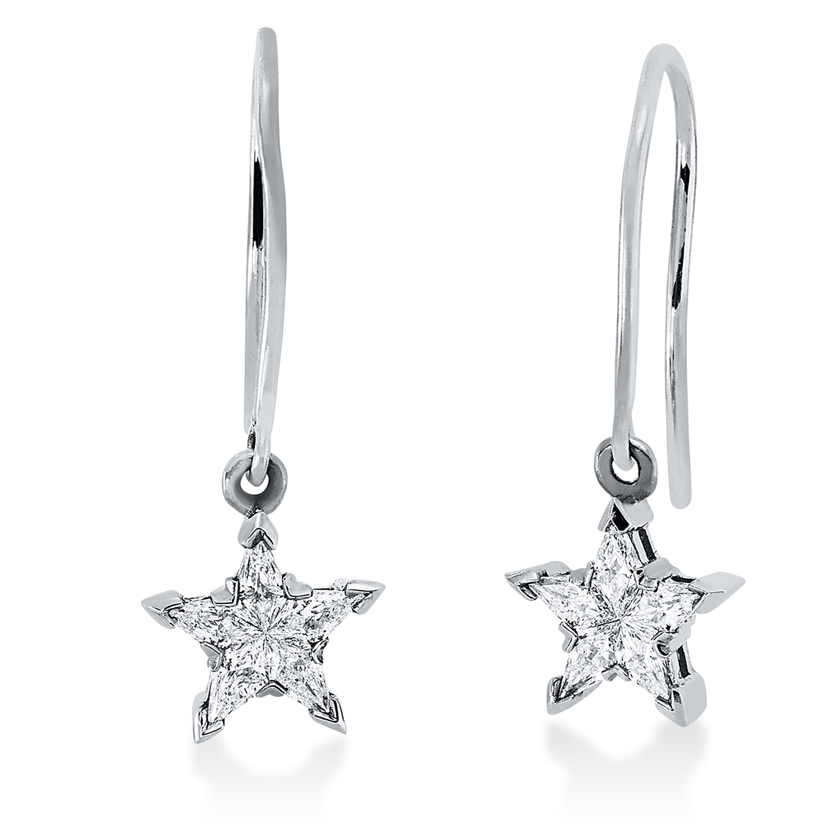 Ohrhänger 18 kt WG Stern