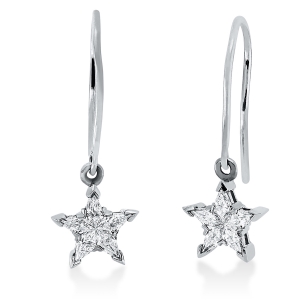 Ohrhänger 18 kt WG Stern