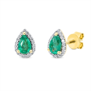 Ohrstecker 18 kt GG, Fassung rhodiniert