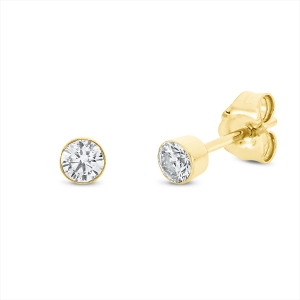 Solitaire Ohrstecker  18kt Gelbgold mit 0,30ct Diamanten